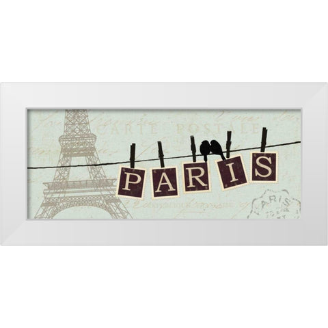 Migration I White Modern Wood Framed Art Print by Pela