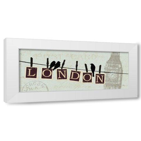 Migration II White Modern Wood Framed Art Print by Pela