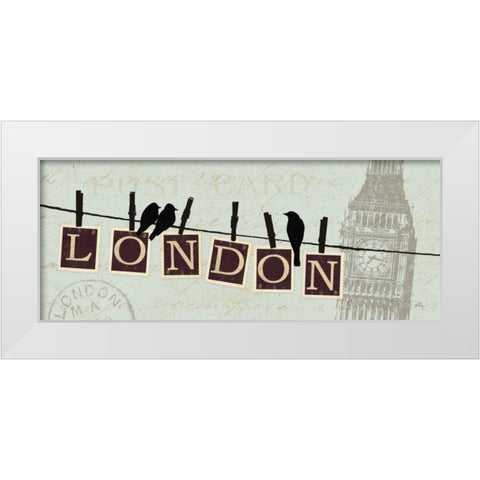 Migration II White Modern Wood Framed Art Print by Pela