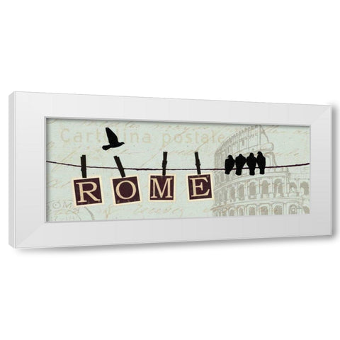 Migration IV White Modern Wood Framed Art Print by Pela