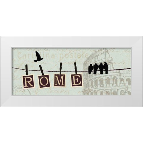 Migration IV White Modern Wood Framed Art Print by Pela