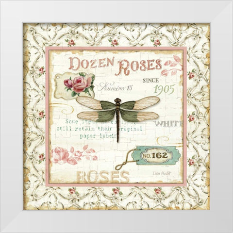 Rose Garden VI White Modern Wood Framed Art Print by Audit, Lisa