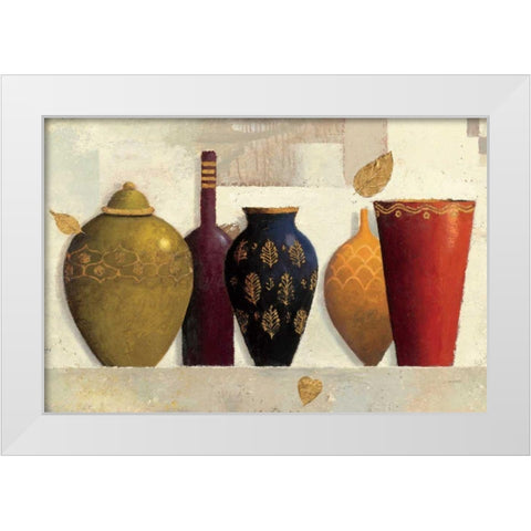 Jeweled Vessels White Modern Wood Framed Art Print by Wiens, James