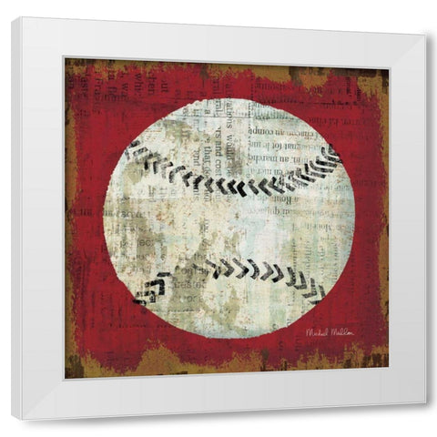 Ball I White Modern Wood Framed Art Print by Mullan, Michael