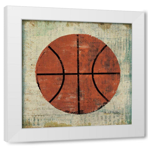 Ball II White Modern Wood Framed Art Print by Mullan, Michael