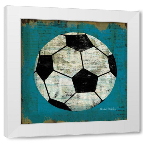 Ball III White Modern Wood Framed Art Print by Mullan, Michael