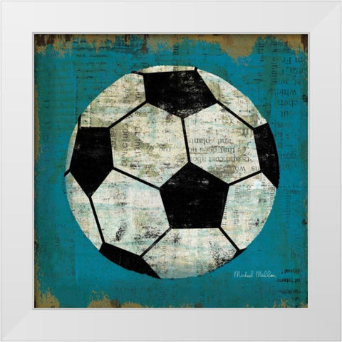 Ball III White Modern Wood Framed Art Print by Mullan, Michael