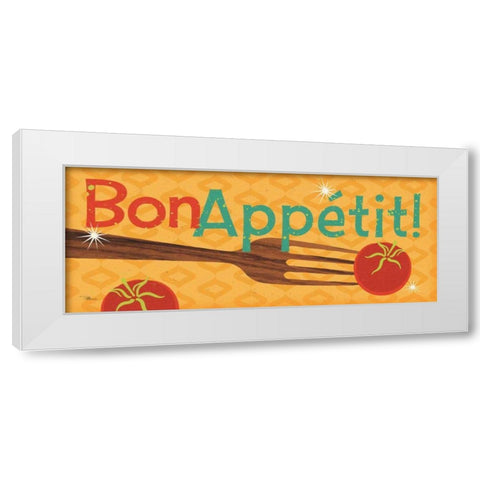 Kitchen It IX White Modern Wood Framed Art Print by Pela Studio