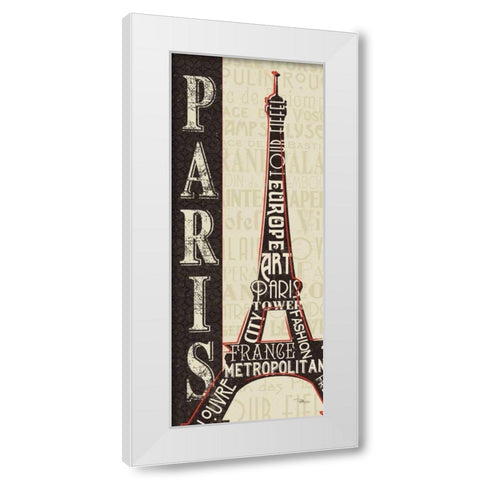 City Words I White Modern Wood Framed Art Print by Pela Studio