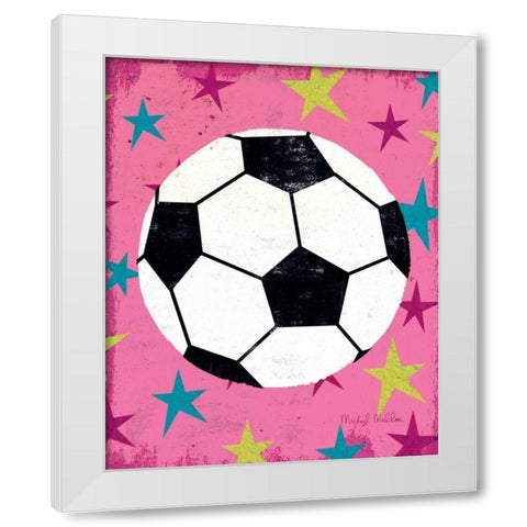 Girls Sports IV White Modern Wood Framed Art Print by Mullan, Michael