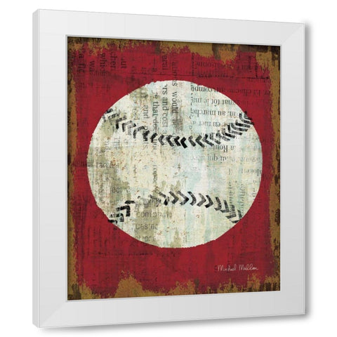 Ball I White Modern Wood Framed Art Print by Mullan, Michael