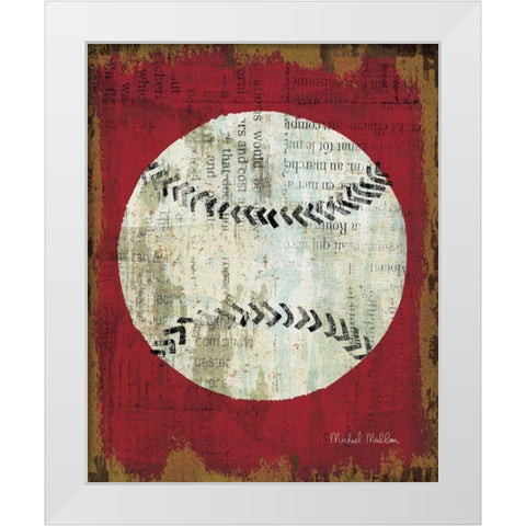 Ball I White Modern Wood Framed Art Print by Mullan, Michael