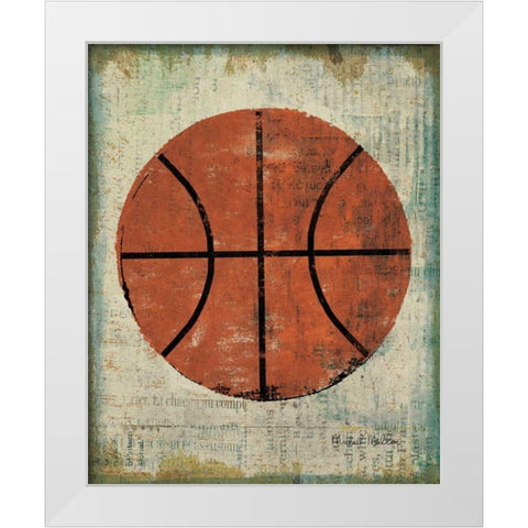 Ball II White Modern Wood Framed Art Print by Mullan, Michael