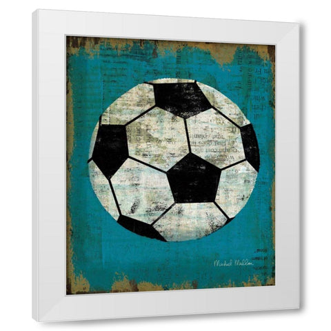 Ball IV White Modern Wood Framed Art Print by Mullan, Michael