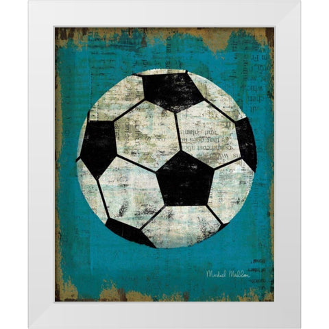 Ball IV White Modern Wood Framed Art Print by Mullan, Michael