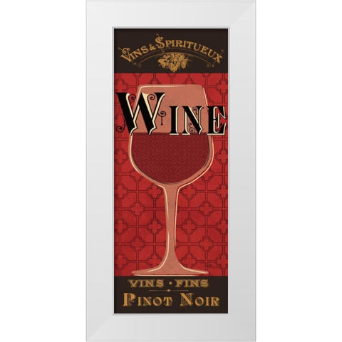 Red Label III White Modern Wood Framed Art Print by Pela Studio