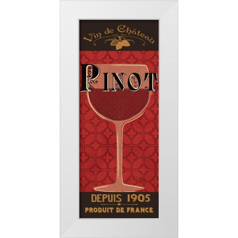 Red Label IV White Modern Wood Framed Art Print by Pela Studio