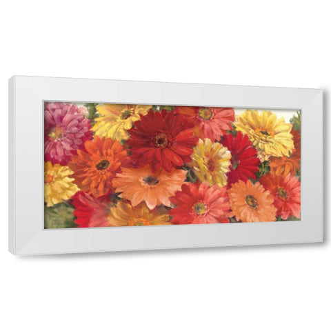 Bountiful Gerberas Crop White Modern Wood Framed Art Print by Rowan, Carol
