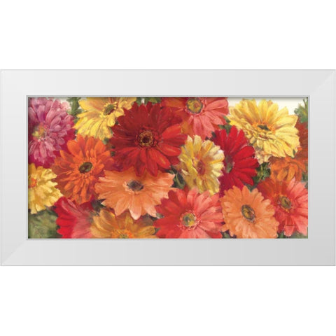 Bountiful Gerberas Crop White Modern Wood Framed Art Print by Rowan, Carol