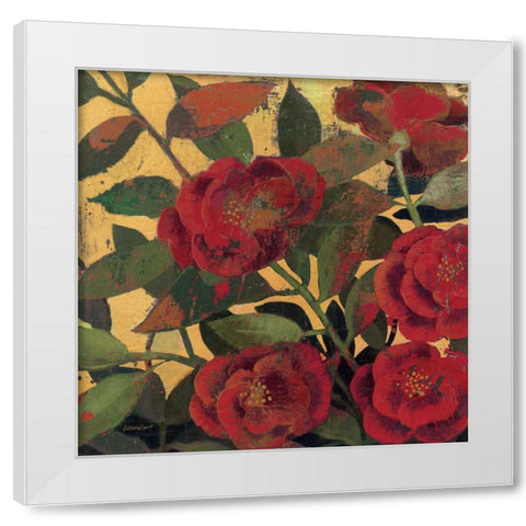 Abundant Roses I White Modern Wood Framed Art Print by Lovell, Kathrine