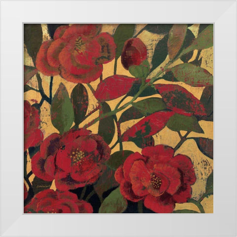 Abundant Roses II White Modern Wood Framed Art Print by Lovell, Kathrine