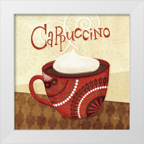 Cup of Joe II White Modern Wood Framed Art Print by Charron, Veronique