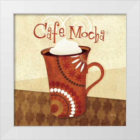 Cup of Joe III White Modern Wood Framed Art Print by Charron, Veronique