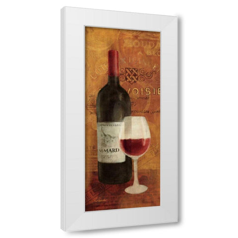 Vin Rouge Panel II White Modern Wood Framed Art Print by Hristova, Albena