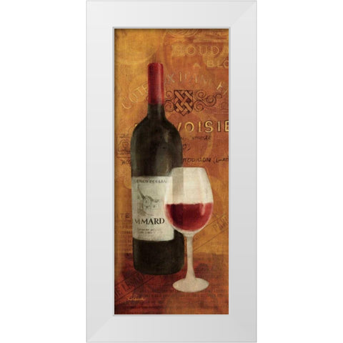 Vin Rouge Panel II White Modern Wood Framed Art Print by Hristova, Albena