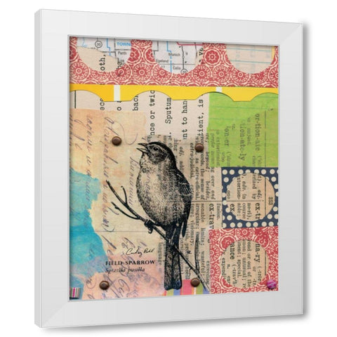 Perched I White Modern Wood Framed Art Print by Prahl, Courtney
