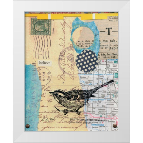 Perched II White Modern Wood Framed Art Print by Prahl, Courtney