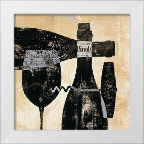 Wine Selection I White Modern Wood Framed Art Print by Brissonnet, Daphne