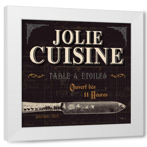 Flavors of France IV White Modern Wood Framed Art Print by Pela Studio