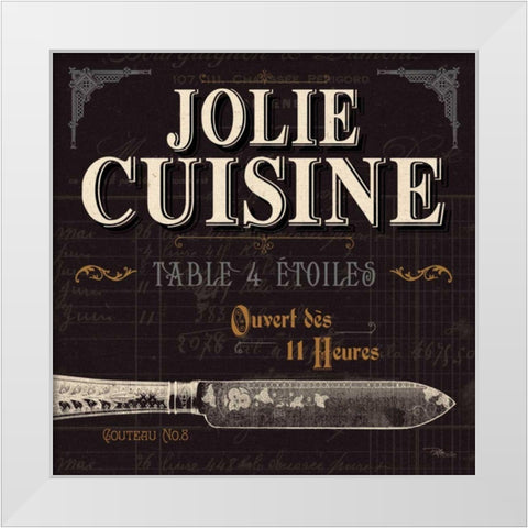 Flavors of France IV White Modern Wood Framed Art Print by Pela Studio