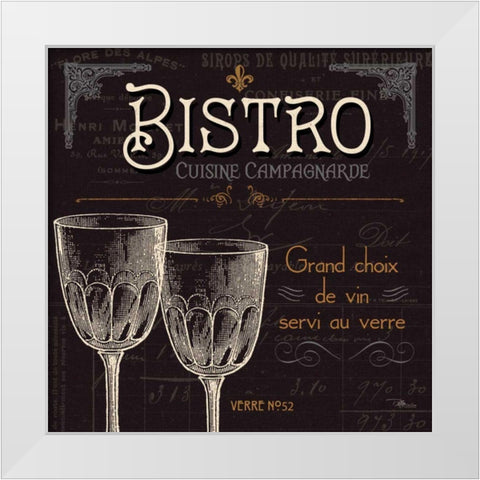 Flavors of France VI White Modern Wood Framed Art Print by Pela Studio