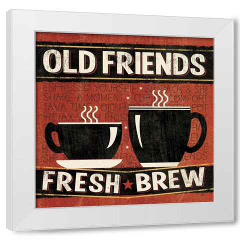 Coffee Roasters IV White Modern Wood Framed Art Print by Pela Studio