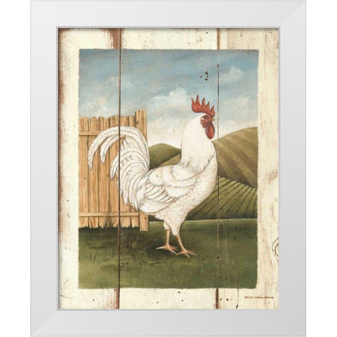 Athos White Modern Wood Framed Art Print by Brown, David Carter