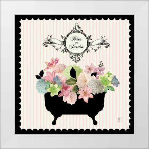 Bain du Jardin I White Modern Wood Framed Art Print by Studio Mousseau