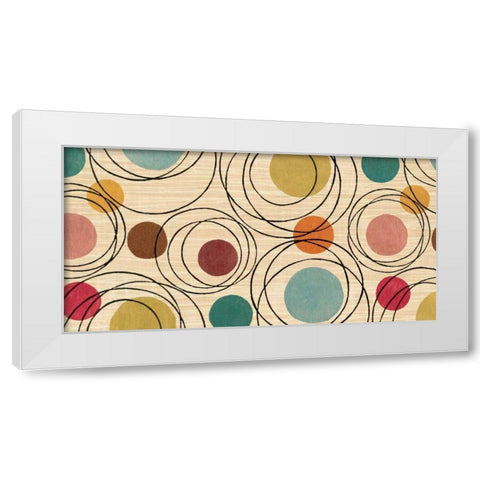 In the Round White Modern Wood Framed Art Print by Wild Apple Portfolio