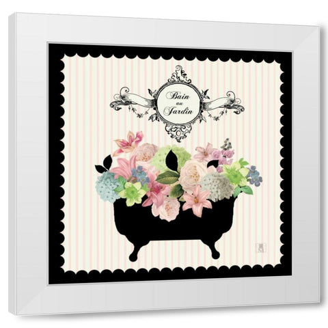 Bain du Jardin I White Modern Wood Framed Art Print by Studio Mousseau