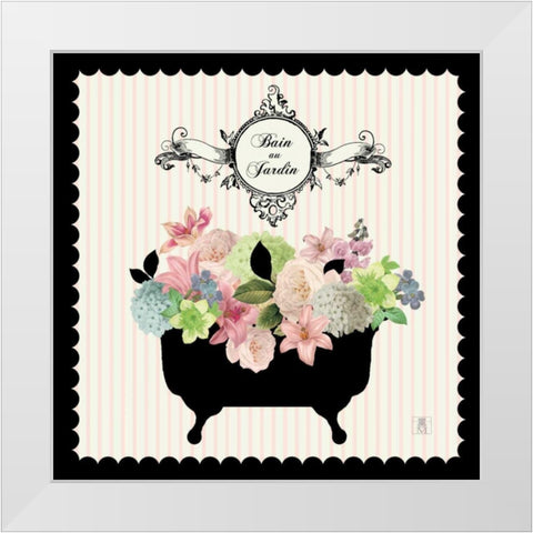 Bain du Jardin I White Modern Wood Framed Art Print by Studio Mousseau