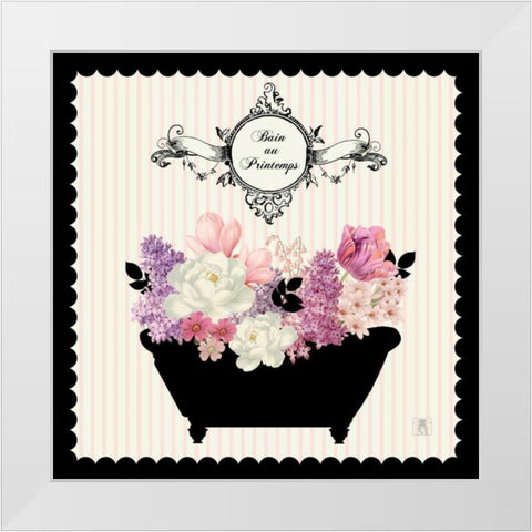 Bain du Jardin II White Modern Wood Framed Art Print by Studio Mousseau
