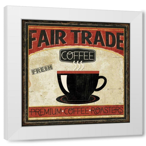Coffee Roasters I White Modern Wood Framed Art Print by Pela Studio