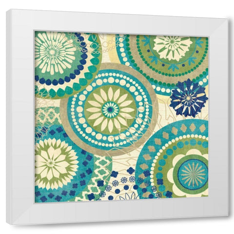 Floral Mix I White Modern Wood Framed Art Print by Charron, Veronique