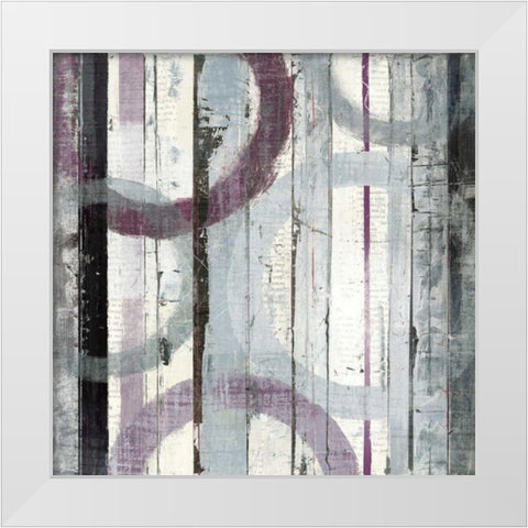 Plum Zephyr I White Modern Wood Framed Art Print by Schick, Mike