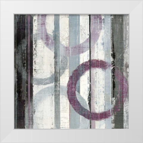 Plum Zephyr II White Modern Wood Framed Art Print by Schick, Mike