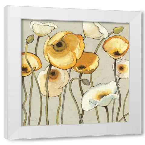 Jaune Gris II White Modern Wood Framed Art Print by Novak, Shirley