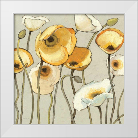 Jaune Gris II White Modern Wood Framed Art Print by Novak, Shirley