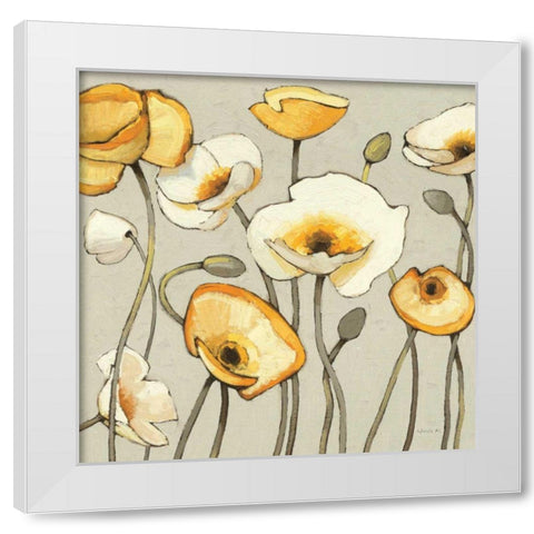 Jaune Gris III White Modern Wood Framed Art Print by Novak, Shirley