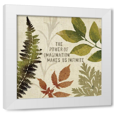 Leaves of Inspiration II White Modern Wood Framed Art Print by Studio Mousseau